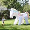 Inflatable Unicorn Water Spray Toy – Outdoor Lawn Water Play Rainbow Arch Sprinkler
