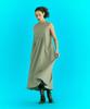 Er Er Pleated Detail Dress Khaki