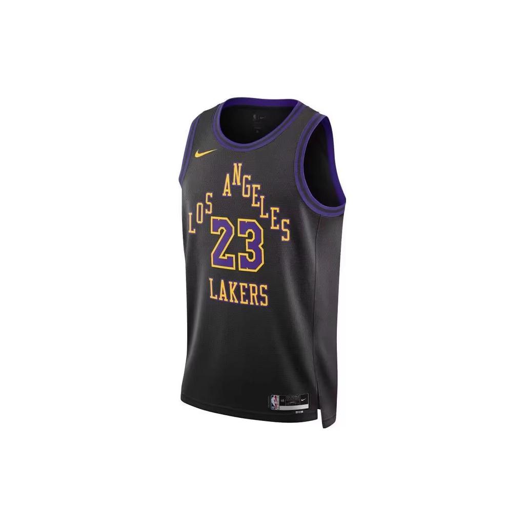 New Nike Lebron James Los Angeles Lakers City Edition 2023/24 Men's Nike Dri FIT NBA Swingman Jersey Black DX8506-012