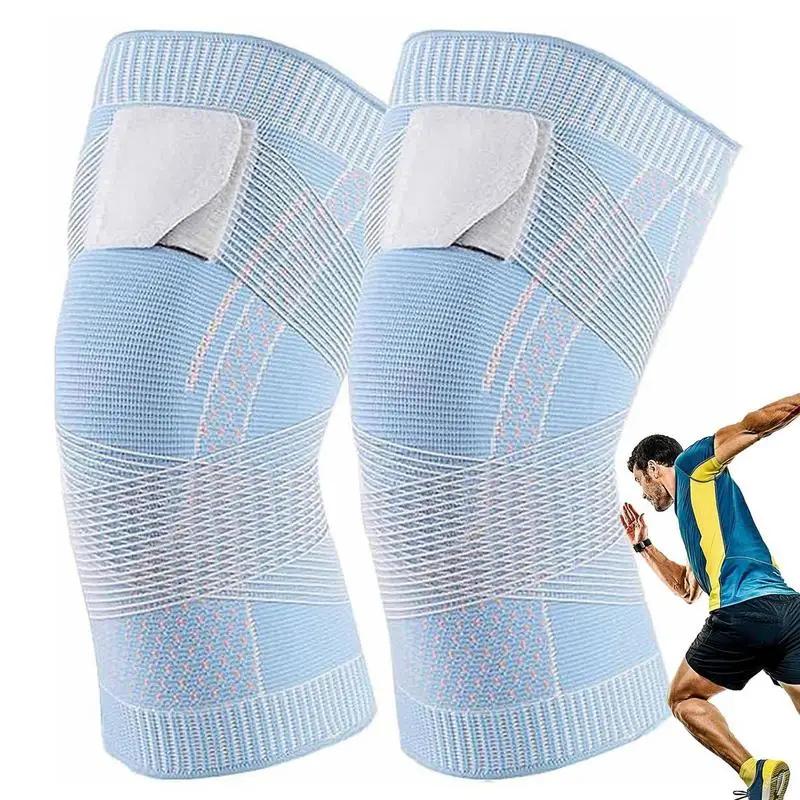 1 Stück Kompressions-Kniebandage Sportliche Kniebandage Anti-Rutsch-Riemen Nylon Atmungsaktiv Basketball Laufen Tennis Kniebandage Unterstützung