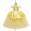 [CQDY] Belle Dress, Children's Princess Dress (Beauty and the Beast-inspired Dress + Tiara) 7-Piece Set, Kids' Costume, Formal Dress, Princess Dress,