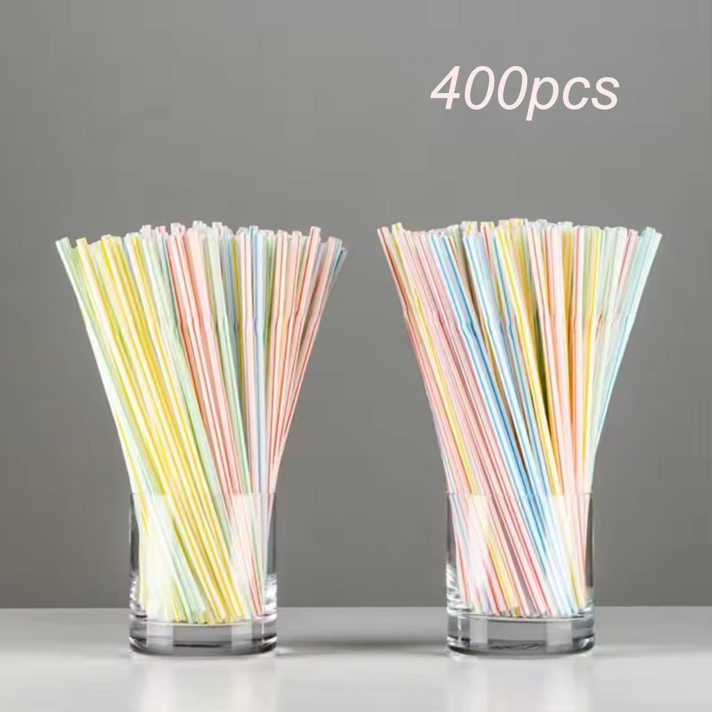 100/400/800pcs Drinking Straws Colorful  Rietjes Flexible Wedding Party Supplies Drinking Straws Kitchen Wholesale