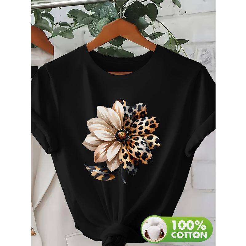 

European Size Women s White T-Shirt - Soft Breathable Everyday Tee with Beige, Relaxed Fit Round Neck Top for Casual Outfits 4XL чорний