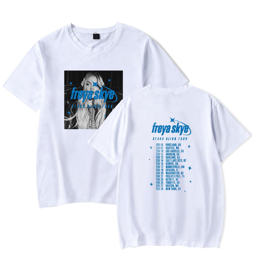 Freya Skye Stars Align TOUR 2026 Merch Maglietta 2026 tour Merch Top con Stampa Cool per Unisex e Donne Streetwear