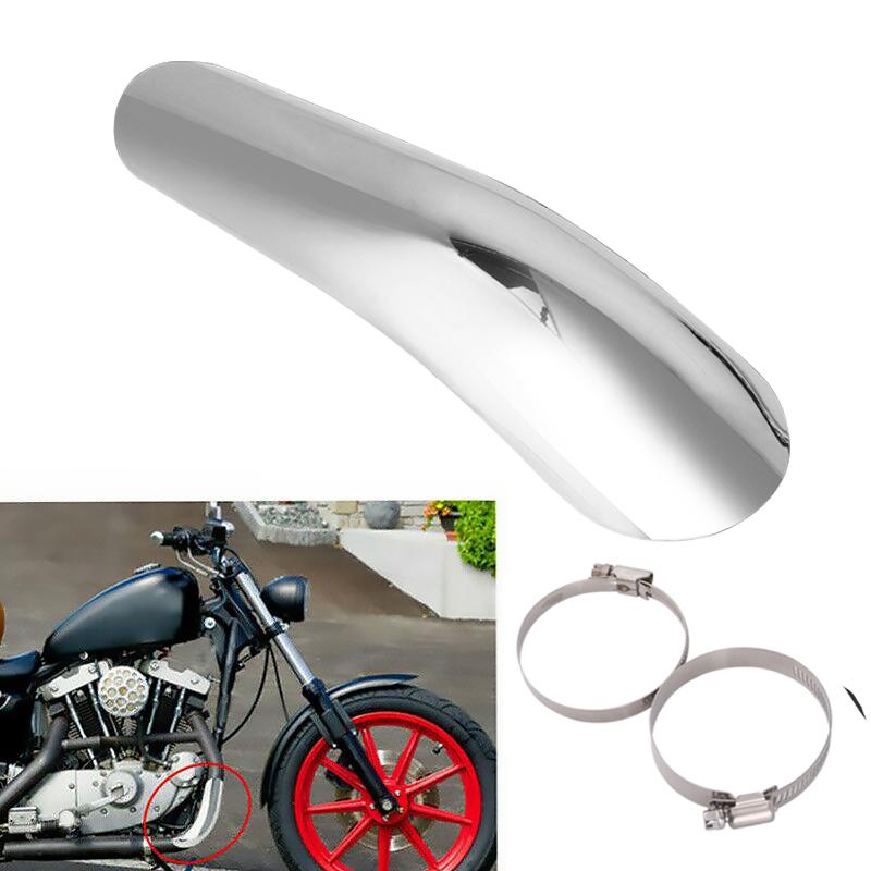 Motorrad Custom Stahl Auspuffrohr Hitzeschild Abdeckung Schalldämpfer Schutzblech Zubehör Universelle Passform für Harley Honda Yamaha