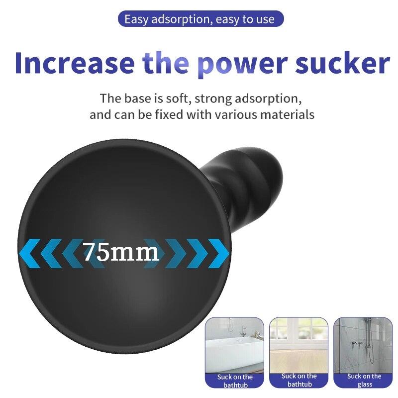 Silná přísavka Anální kolík Anální kolík Dildo Masážní zařízení prostaty Pomůcka pro ženskou masturbaci Sexuální hračky pro páry Produkty pro dospělé S/M/L