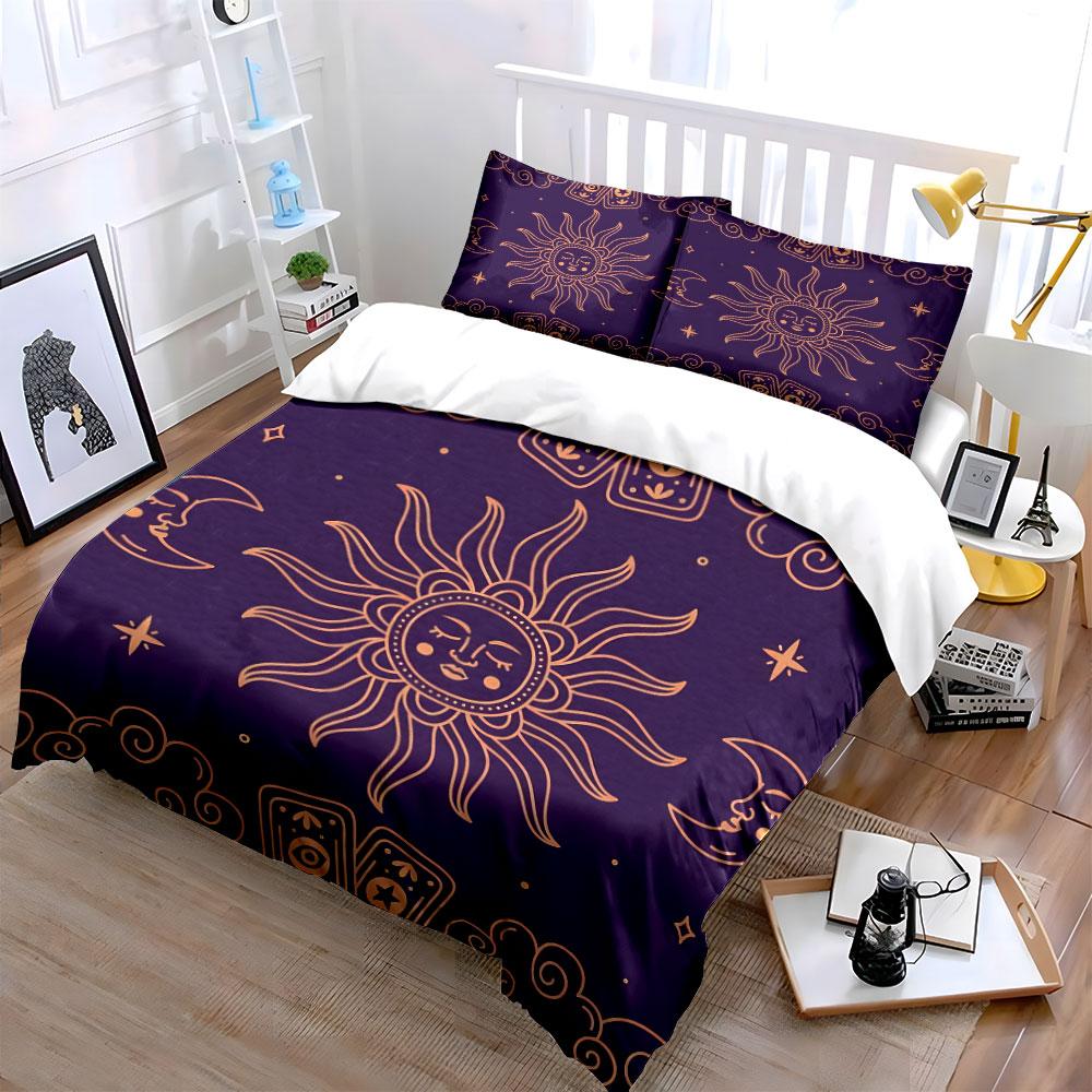 Mystical Sun Moon Tarot Set  Kid'S And Adults' Bedroom Decor, Exquisite Three-Piece Bedding Set Gift