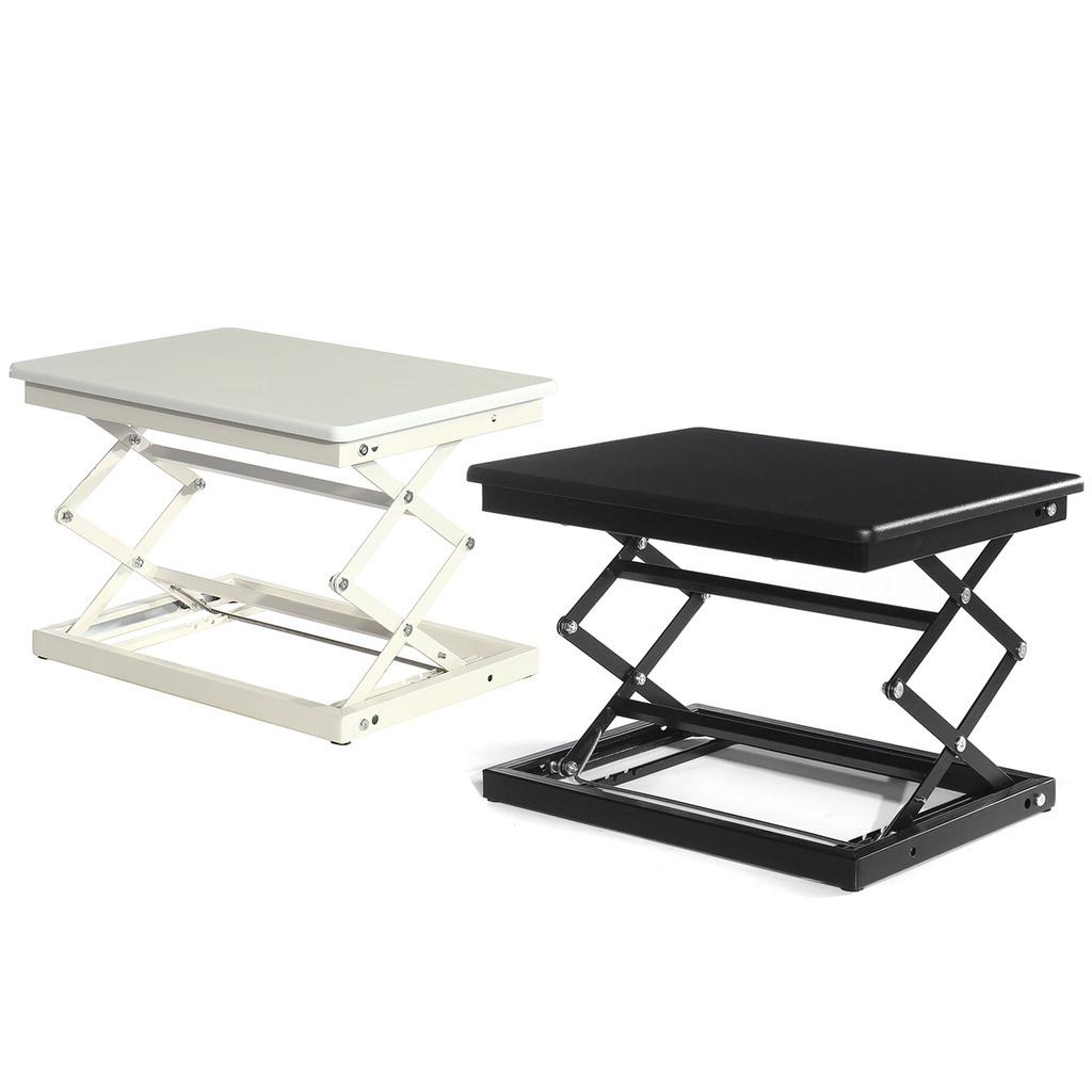 Black/White Height Adjustable Standing Desk Desktop Riser Laptop Workstation Stand Up Desk