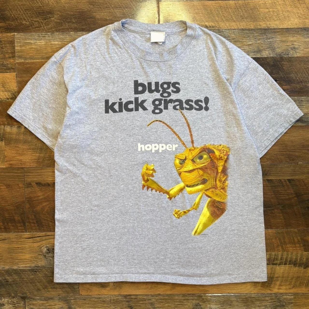 

90s Disney Pixar A Bugs LifeBugs Kick Grass Hopper Movie Promo Tshirt Reprint XL