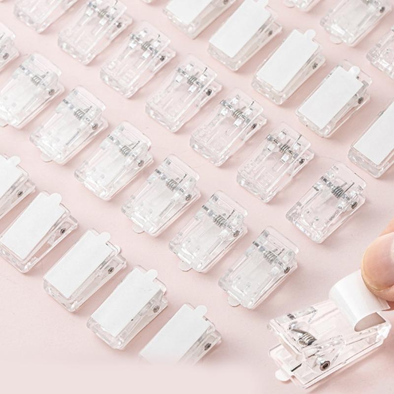 50 PEÇAS Clip Transparente Autoadesivo Gancho para Tapeçaria Clip de Parede para Decoração de Parede de Fotos