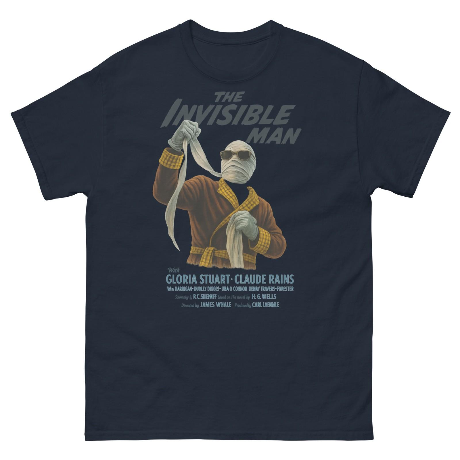 1933 The Invisible Man Movie T-Shirt – 100% Cotton Classic Horror Apparel S