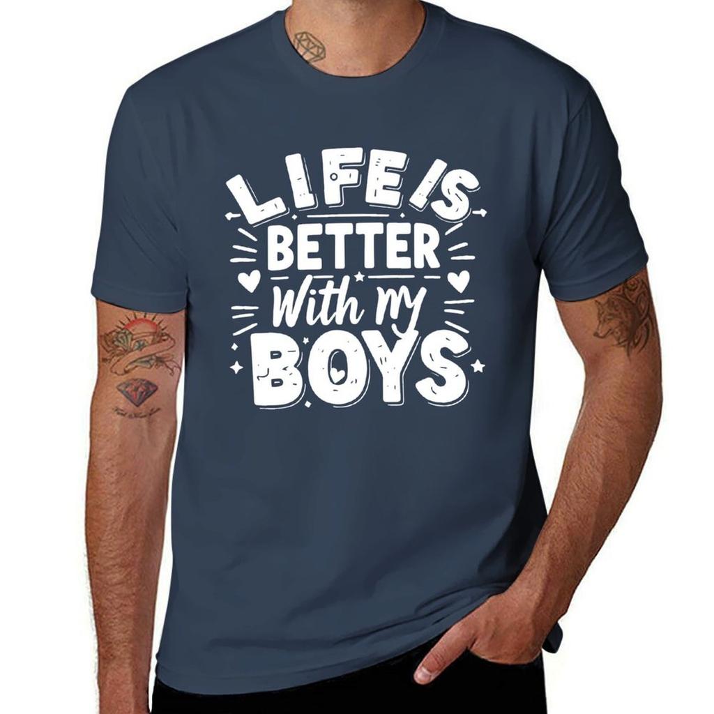 Life Is Better With My Boys TShirt Sun Block Outdoor TShirt