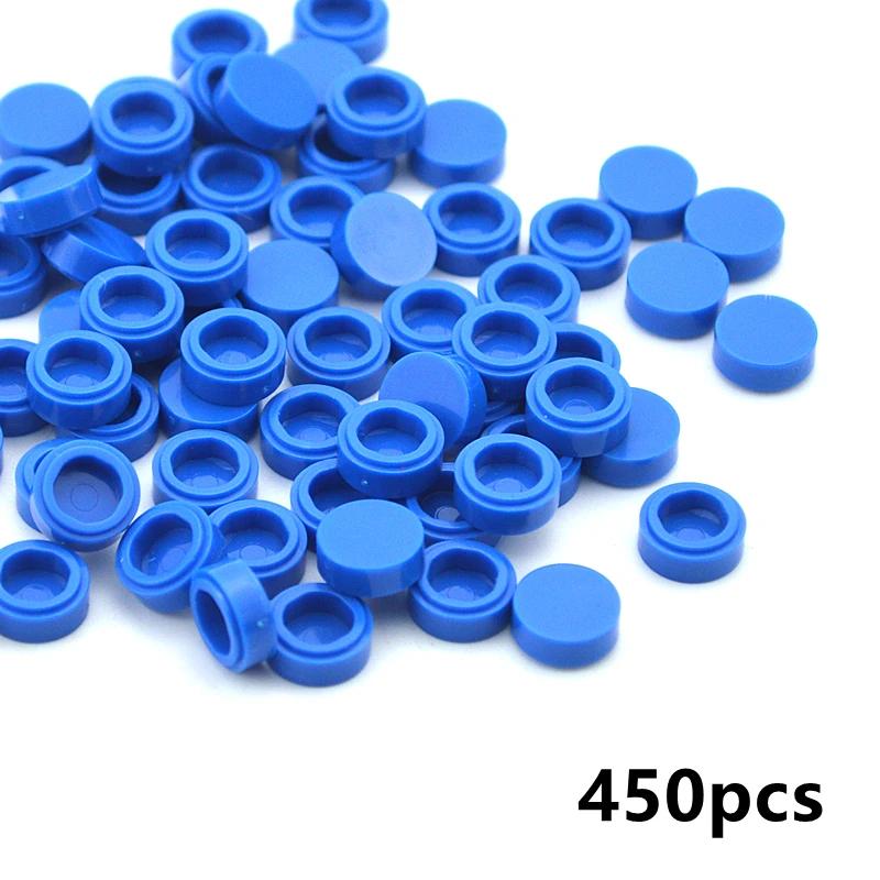 450pcs Smooth Round 1x1 Flat Studs Building Blocks Accessories 98138 Colorful Compatible with MOC Creative Toys