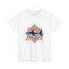 Shark Attack Graphic Tee | Retro Geometric Shark Design, Cool Animal T-Shirt
