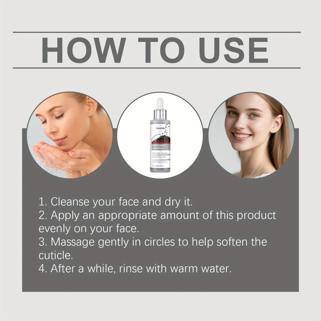 80ml Black Rice Exfoliating Serum Remove Blackheads Cleansing Pores Oil-control Brightening Firming Spot Lightening Moisturizing