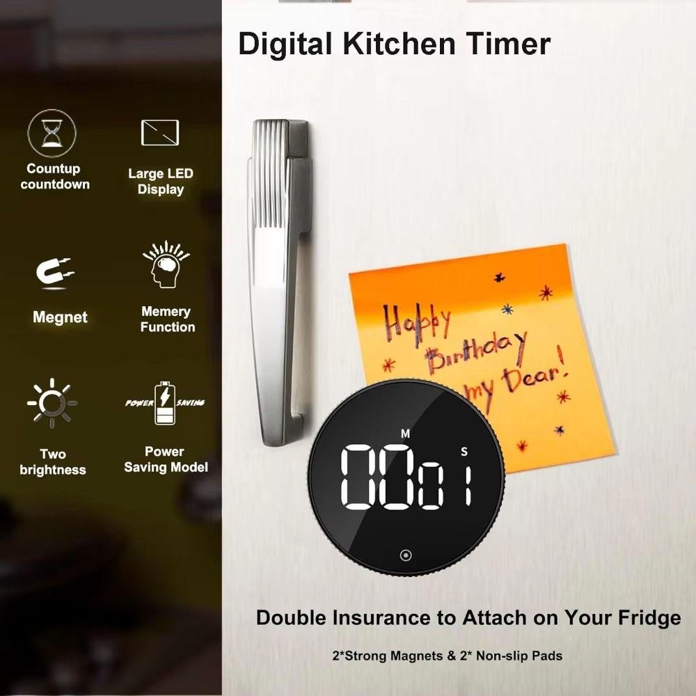 Countdown Function Digital Timer Large LED Display Mechanical Timer Countdown Timer  Fitness