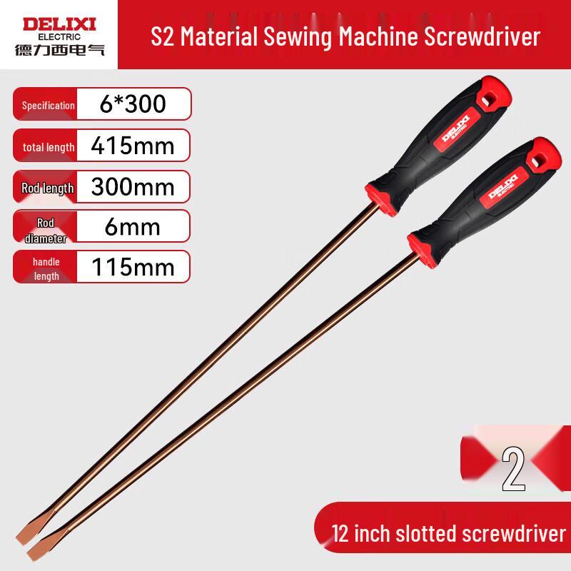 Delixi Long-Handle Flathead Screwdriver