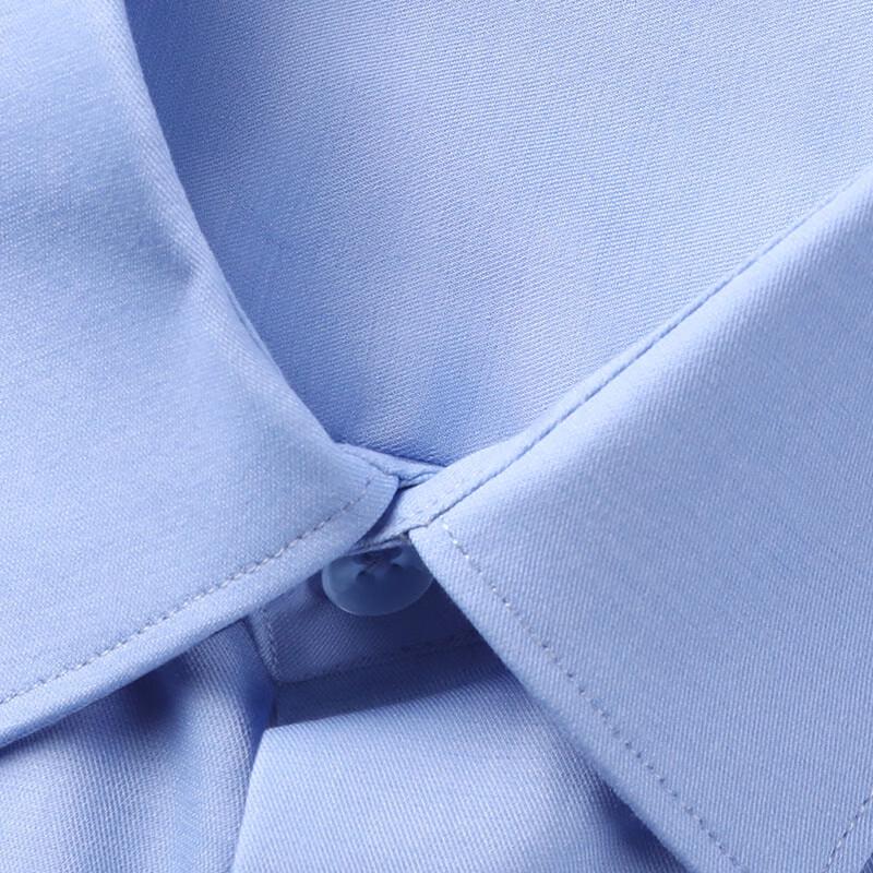 Hengyuanxiang Men's Silk Blend Business Casual Long Sleeve Shirt