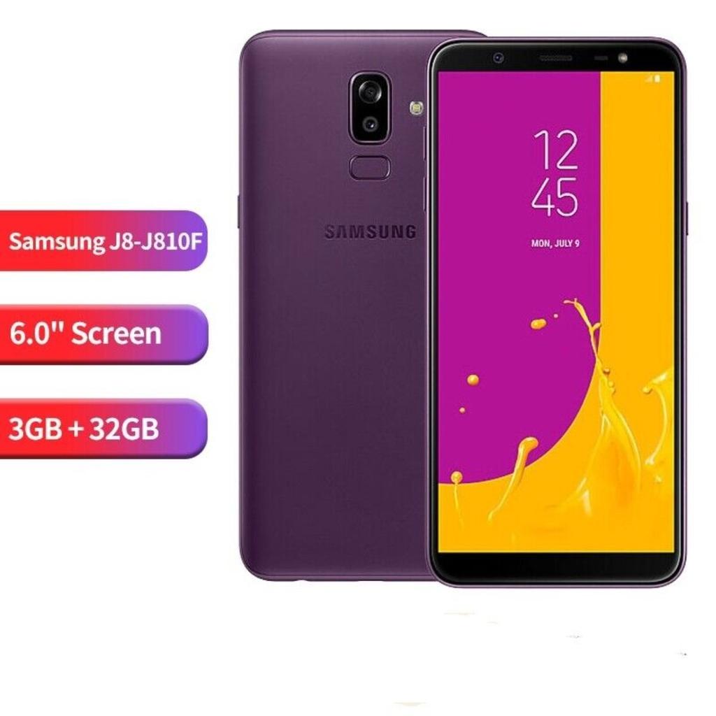 Samsung Galaxy J8 J810 Reconditionné Original 3 Go de RAM 32 Go de ROM Double SIM 6,0' Smartphone 4G