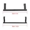 2 PCS Stainless Steel Towel Rack Black No Drilling Required Over Door Towel Holder Space Saving Easy Installation Towel Bar