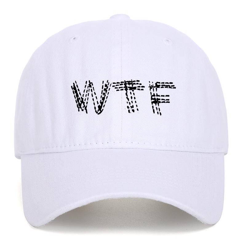 Unisex Washed Cotton Embroidered WTF Baseball Cap - Outdoor Duckbill Design