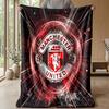 Manchester United Theme Blanket Soft Flannel Blanket Plush Throw Blanket Cozy Sofa Bed Blanket for Home Decor