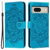 For Google Pixel 8 Case PU Leather Mandala Imprinted Design Wallet Phone Cover