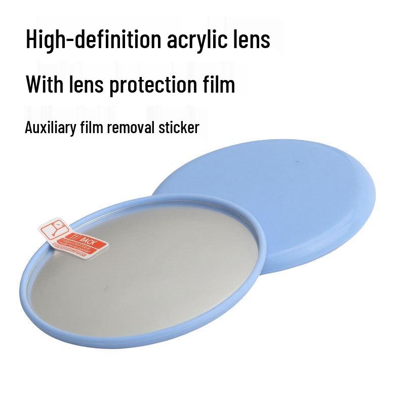 Compact Portable Reflective Travel Convex Mirror - Round Handheld Design
