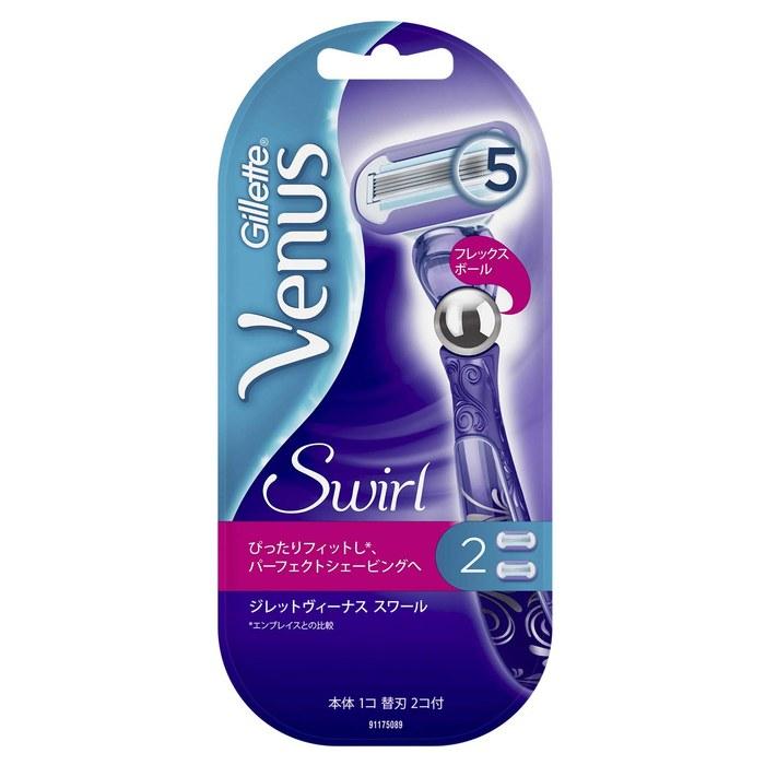 Gillette Venus Swirl Razor Refill Set (Purple, with 2 Blades)