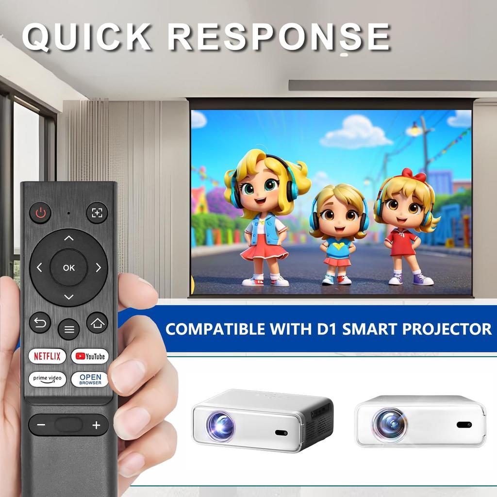 CHNPOFNT Micro Projector Universal Remote Control, Compatible with Aurzen EAZZE D1 D001 Micro Projector.