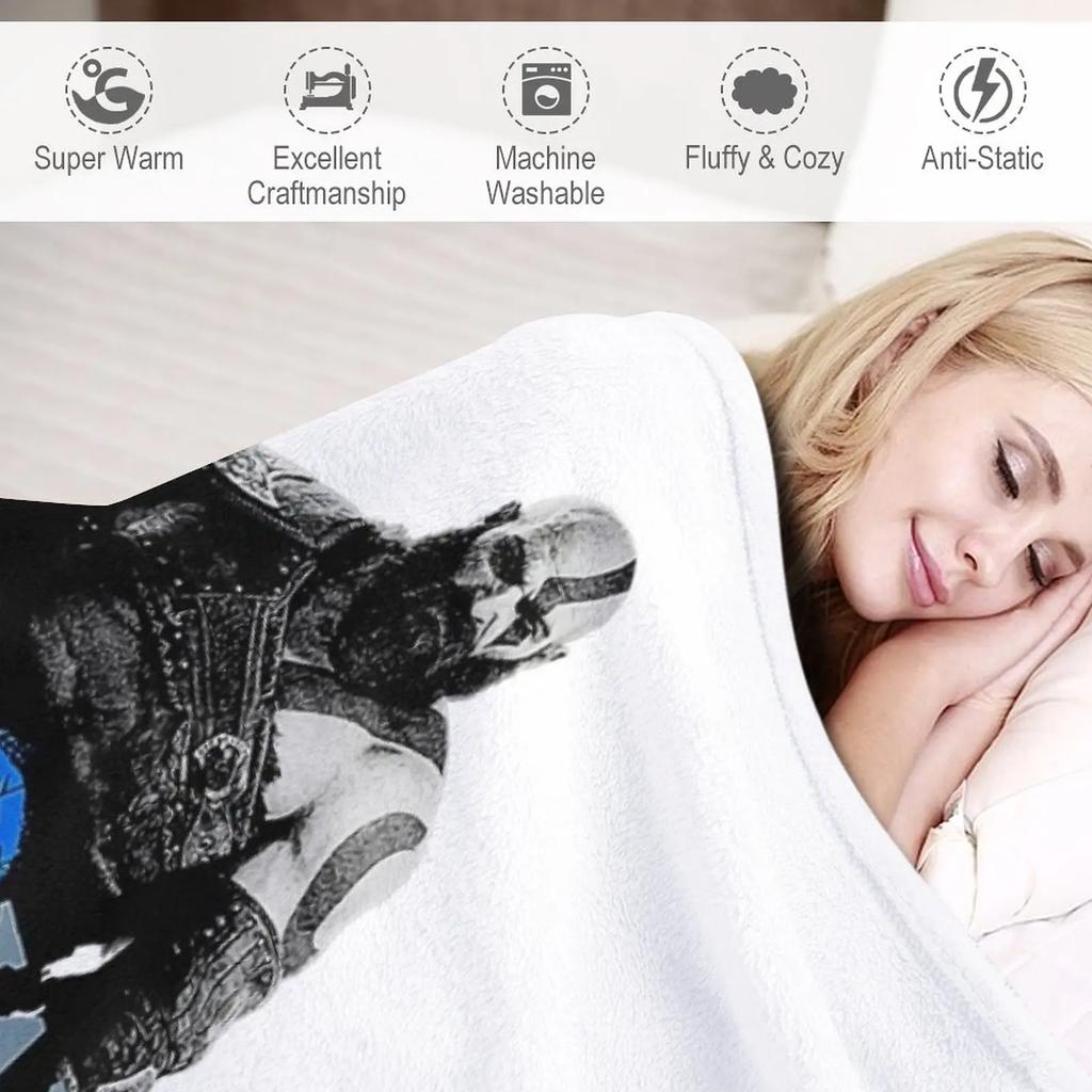 God of War_ Ragnarok Kratos and Atreus Throw Blanket Soft Plaid Blanket For Baby