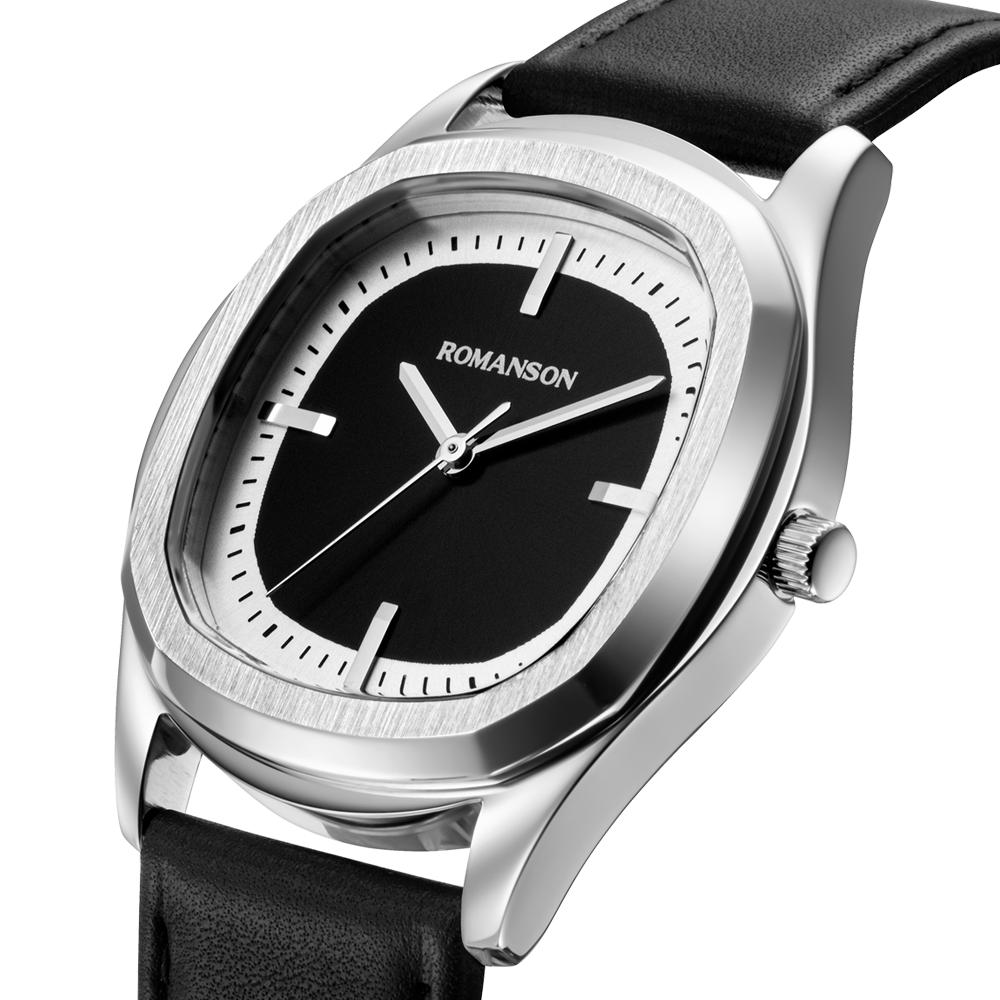 Lomanson Romance Square Black Leather Watch Rwtlmm5Bf013Whbk0