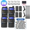 4Pcs Baofeng UV-5R 8W/5W Tri-Power Walkie Talkie High Power Dual Band Long Range Portable Handheld UV 5R Radio