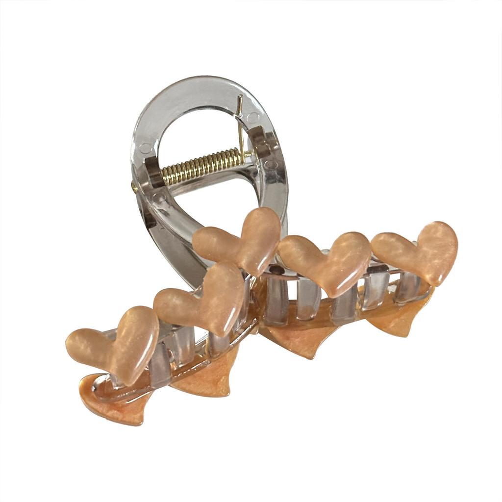 Stylish Jelly Heart Design Hair Claw Clip For Women Ideal For Chic And Elegant Hairstyles