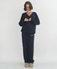Leijiji Sweet Dream Fluffy Cardigan Pants Set (Navy)