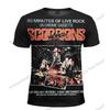 T-shirt Imprimé 3D Vintage Heavy Metal Rock Scorpions Tour Hommes Femmes Mode Hip Hop Manches Courtes Hauts T-shirts Surdimensionnés Vêtements Hommes