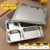 Qianxing 304 Stainless Steel Divided Lunch Trays for Kids (5 Pack)