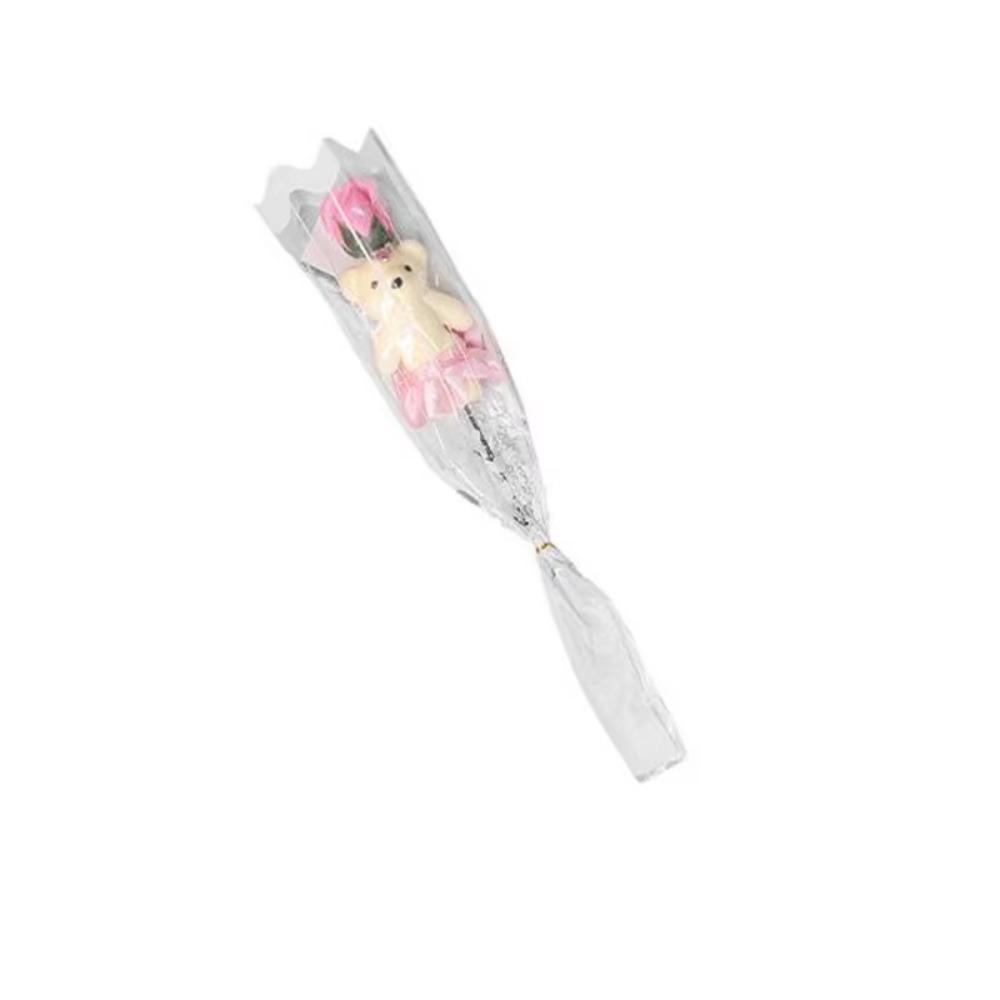 Soap Flowers Artificial Rose Bear Flower Bouquet Bear Soap Valentine s Day Rose  Valentine s Day розовый