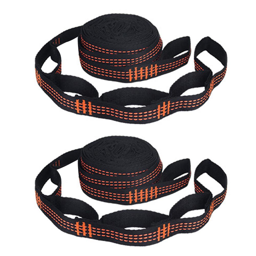 2pcs Hammock Fixing Fasten Strap Fast Installation Outdoor Camping Tree Hanging Load Bearing Hammock Rope Belts