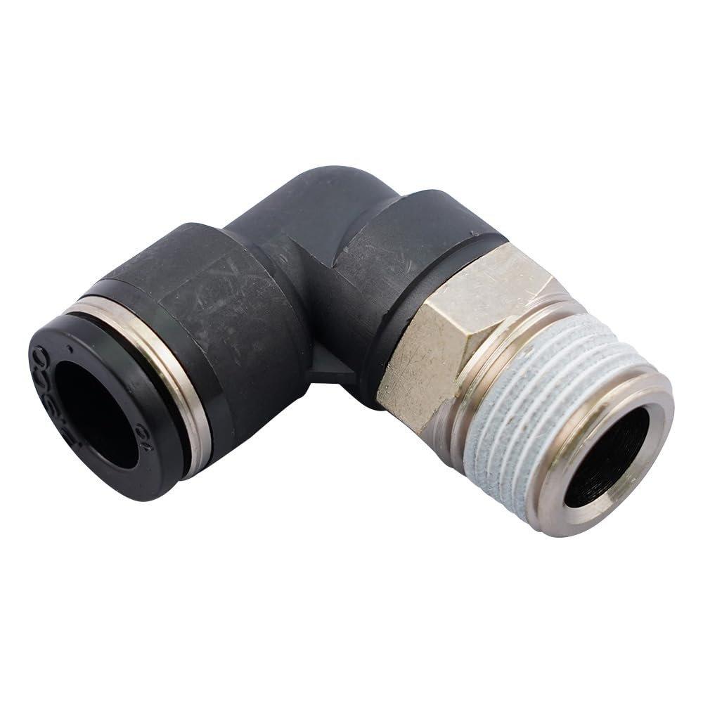 PISCO Pneumatic Tube Fitting PL10-03 Elbow Joint R3/8 Thread Tube OD 10mm