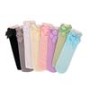 Bow Socks Spring/Summer Thin Mid-calf Socks Velvet Ice Silk Candy-colored Dui Dui Lolita Thigh-high Socks