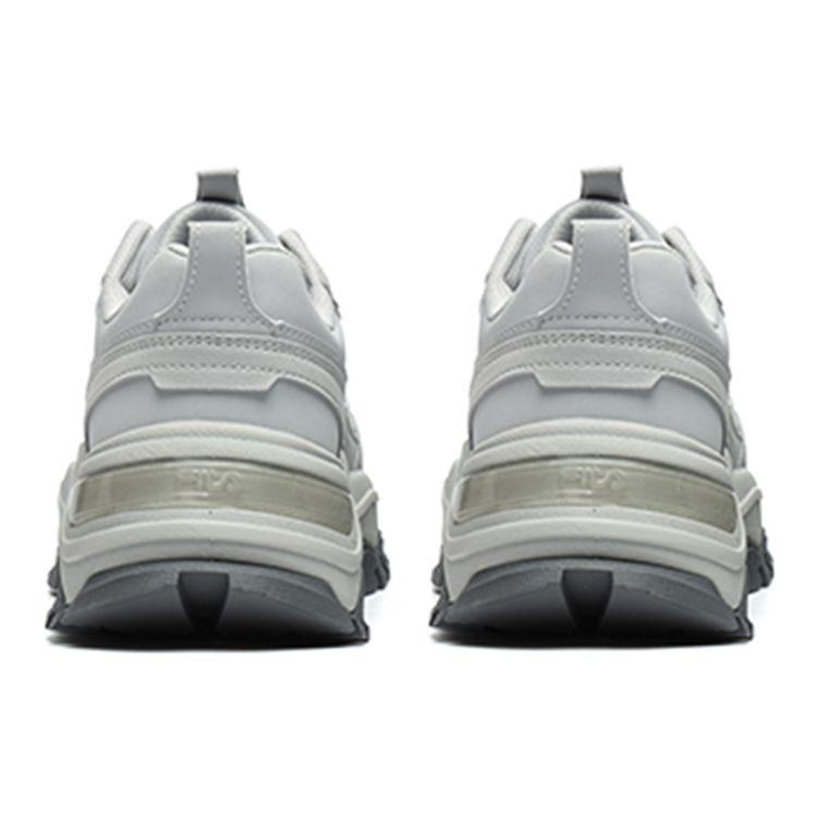 FILA Fashion Sneakers Transpose Synthetic Leather Nubuck Thick Sole Low Top Dad Shoes Women Sneakers Moon-Rock-Gray F12W144147FLR