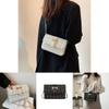 2024 New Korean Style Woven Plaid Mini Shoulder Bag Street Fashion Pu Crossbody Bag