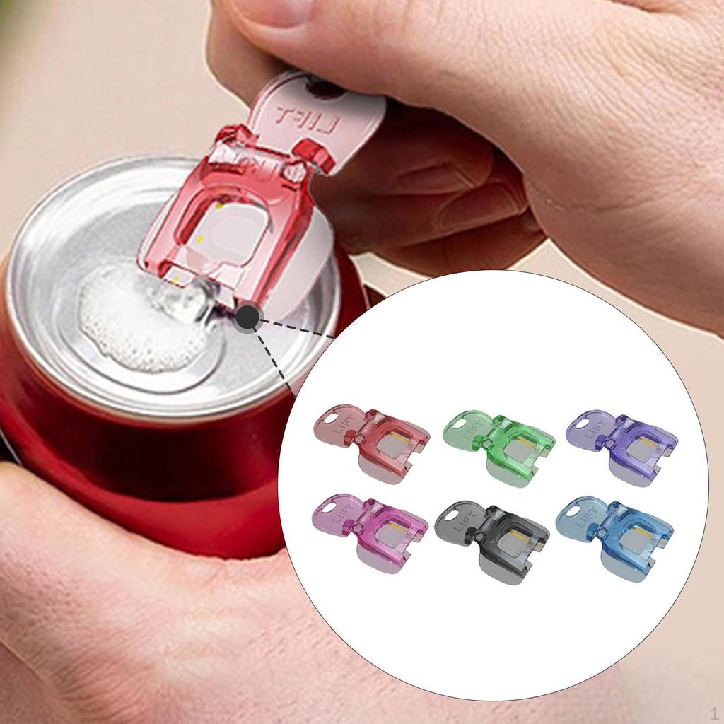 6 Pieces Can Opener Tab Lever Bottle Heavy Duty Plastic Beer with Protector