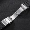 Silicone Soft Watchband Watch Strap 20mm 22mm Sports Waterproof Folding Safety Buckle Soft Silicone Strap Watch Accessories
