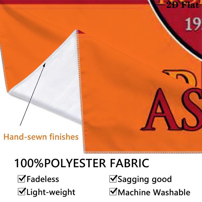Tenture murale de football AS Roma Esthétique Accrochage mural Couverture en tissu imprimé Tapisseries décoratives pour chambre à coucher Salon Décoration de la maison