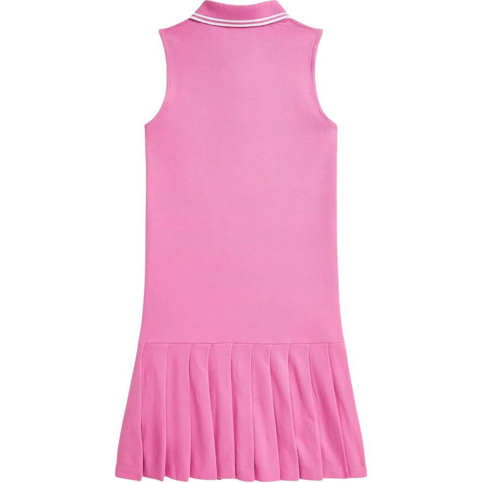 Polo Ralph Lauren Embroidered Logo Sleeveless Low Waist Midi Dress Women dresses Pink 312965016001