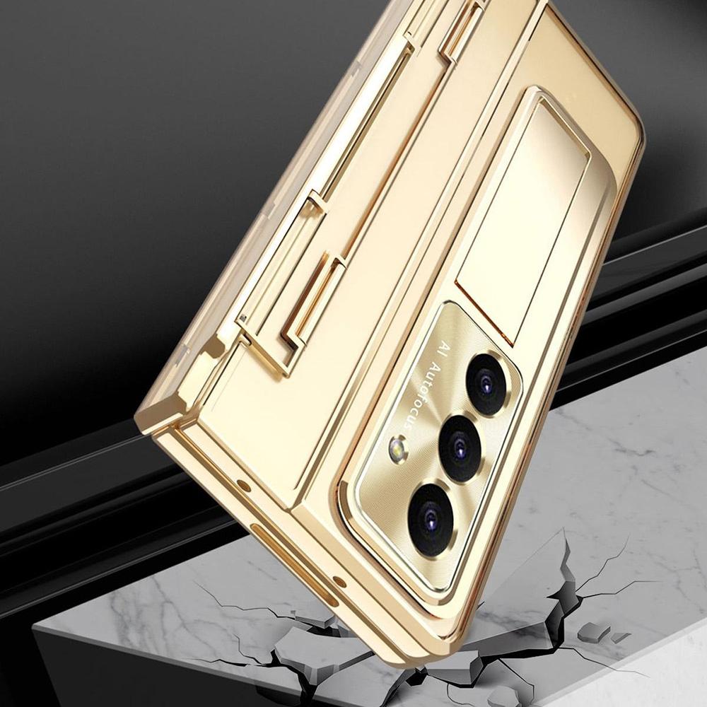 For Samsung Galaxy Z Fold7 5G Case Kickstand Hard PC Phone Cover with Screen Film/Stylus
