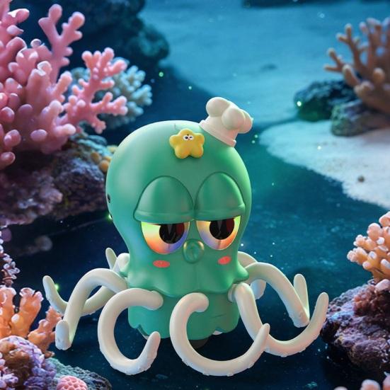 huaqianguhh Dancing Octopus Baby Toys, Electric Crawling Toy with Voice Playback, One-Click Repeat, Light & Music Automatic Obstacle Avoidance, Parent