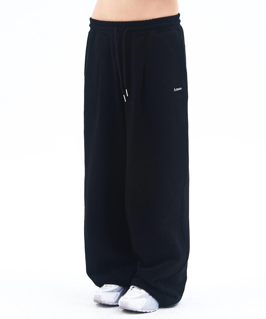 AMES-WORLDWIDE Basic Small Logo Sweat Pants Black